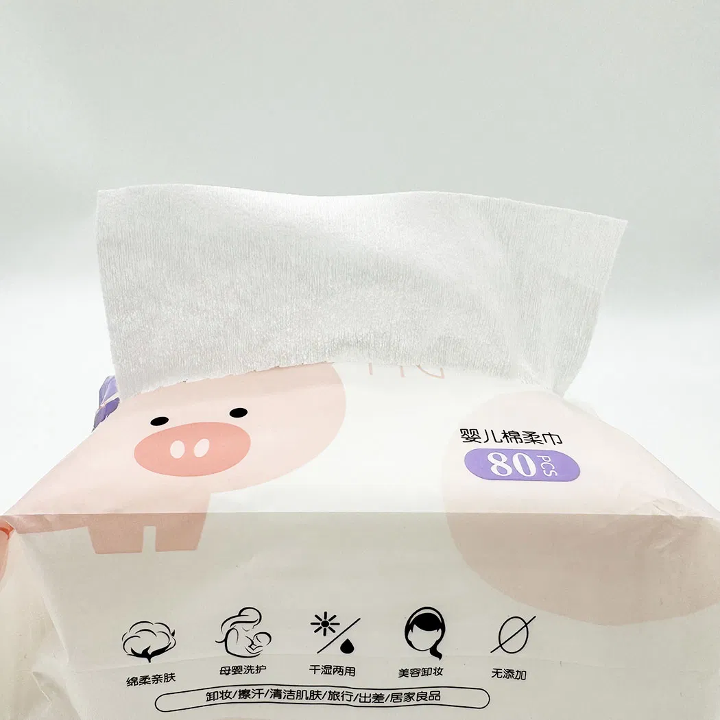 Dry Face Wipes Ultra Soft Disposable Cleansing Cotton Face Wipes Hot Sale Factory Price Korea Malaysia Philippines Market