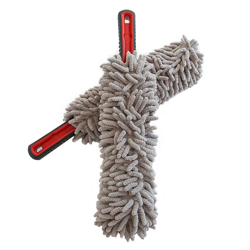 39cm Length Car Cleaning Gray Chenille Washing Brush