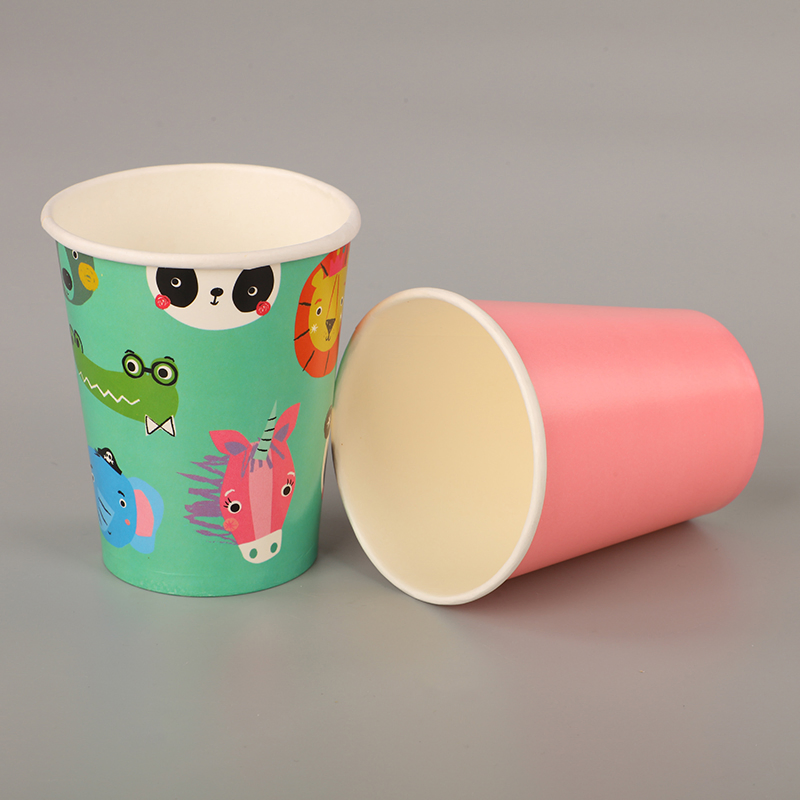 Full Printing Colorful Paper Cups Single Wall Cup