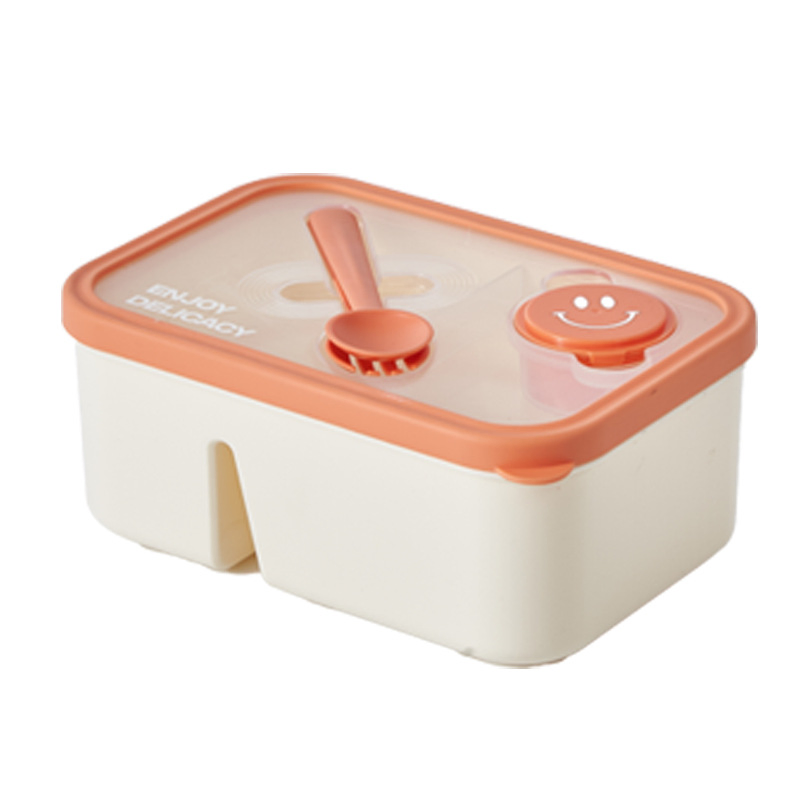 Versatile Double and Single Layer Lunch Box with Dressing Container