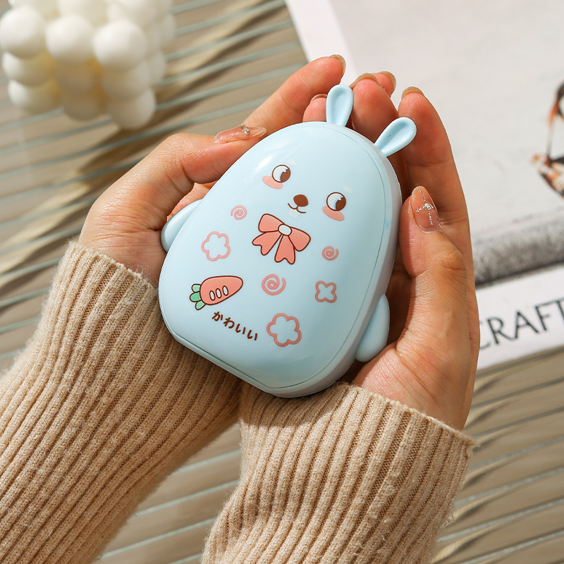 Cartoon Rabbit Beautiful Mirror Hand Warmers a Beautiful Mirror Hand Warmer for Both Adults and Children