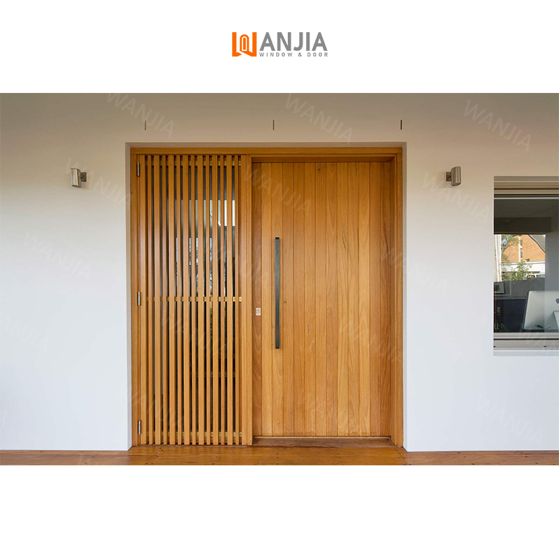Fast Delivery Modern Wooden Exterior Glass Pivot Wooden Front Doors