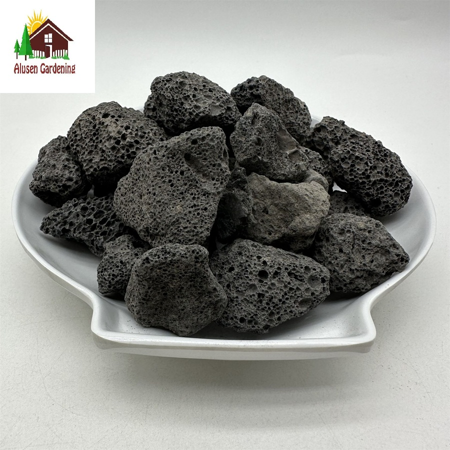 3-5cm Black Volcanic Stones Horticultural Paving Artificial Fish Crafts for Tank Landscape