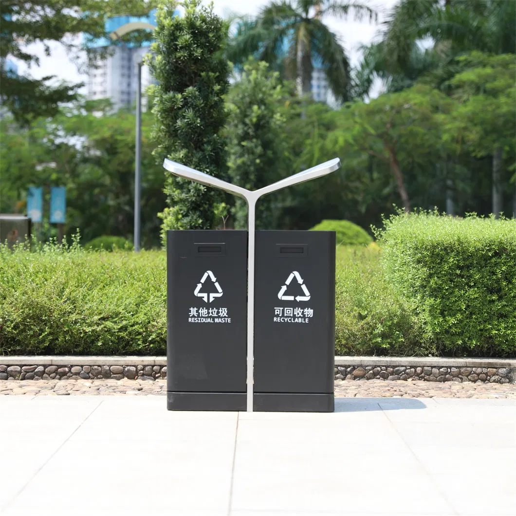 Нержавеющая уличная урна с защитой от запаха