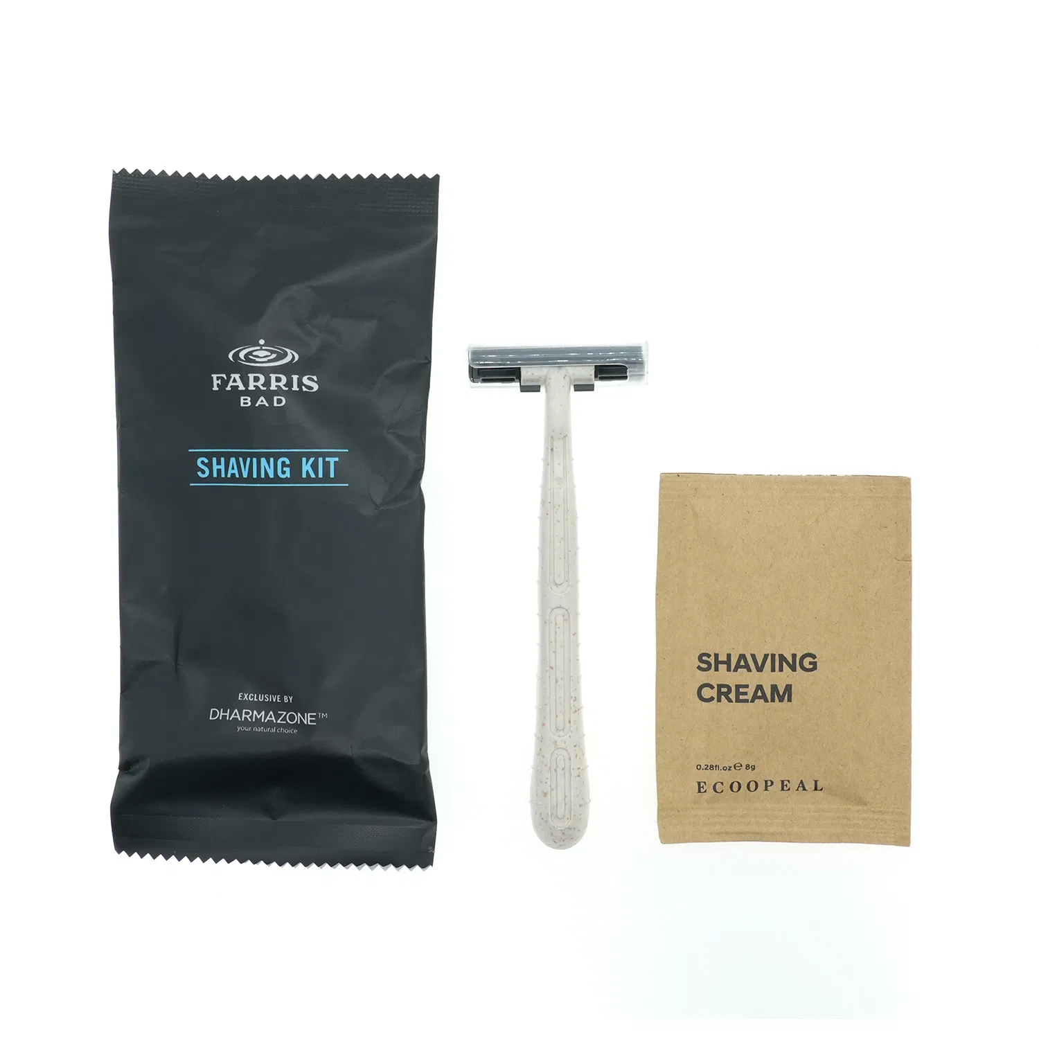 Wheat Straw Shaving Hotel Razor with Cream and Amenities for Guest Room