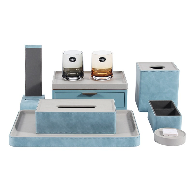 Light Industry Daily Use Wholesale Furniture Guestroom Items Leather TV Remote Holder