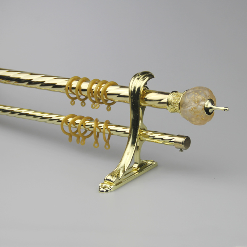 Custom Installation Curtain Rod Convenient Extendable Telescopic Adjustable Curtain Rod Pole Set