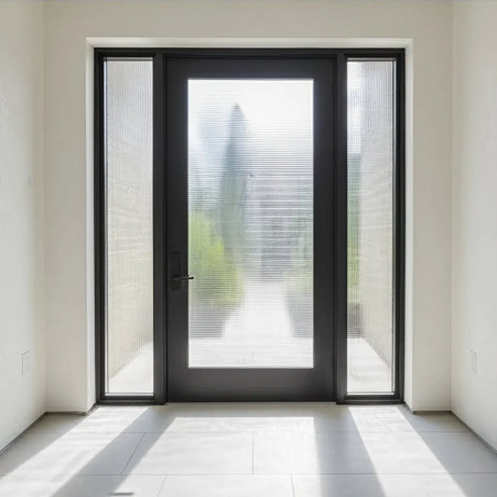 Modern Metallic-Accent Mural Glass Bespoke Focal Wall Laminated Glass