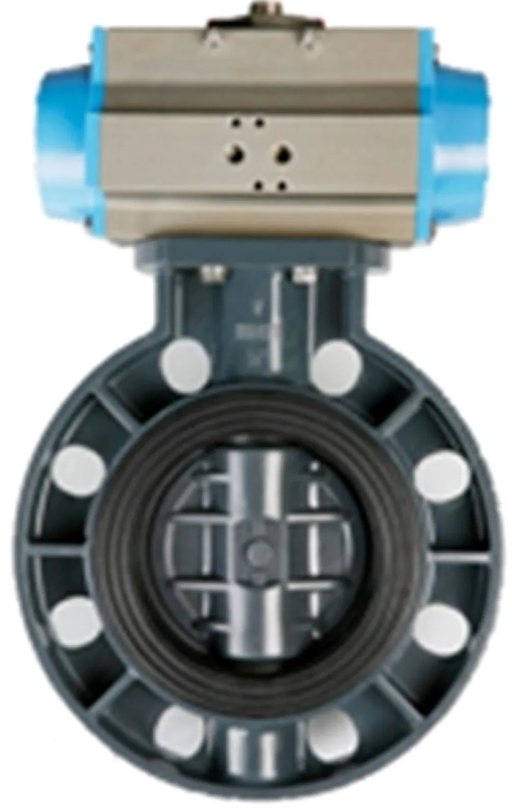 High Quality PVC Flange Eccentric Butterfly Valve UPVC Wafer Type Butterfly Check Valve Plastic Pneumatic Actuator Control Industrial Butterfly Valve DN50-DN400