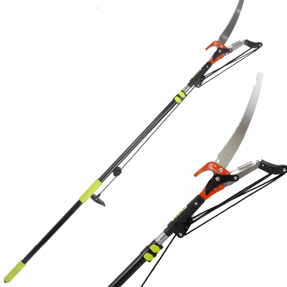 Extendable Telescopic Tree Pruner Manual Pole Saw Long Reach Handle Bypass Pole Tree Pruner