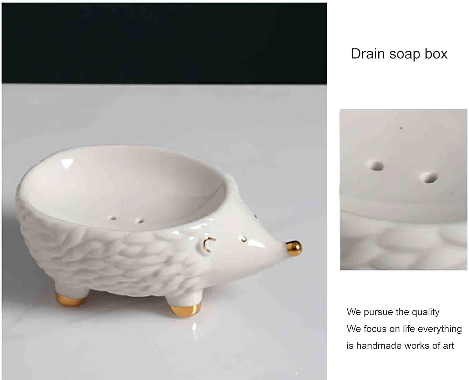 Hedgehog Shaped Soap Dish Ceramic Soap Dish Keep Soap Dry