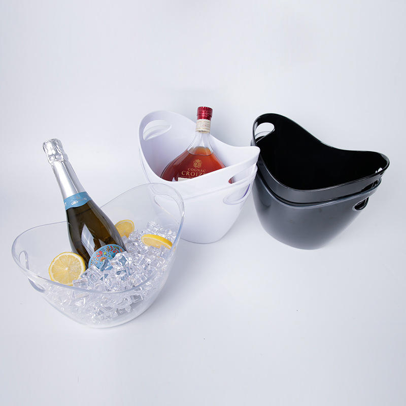 New Design Wholesale Multiple Colors Cooler Customized Acrylic Beer Plastic Ice Bucket