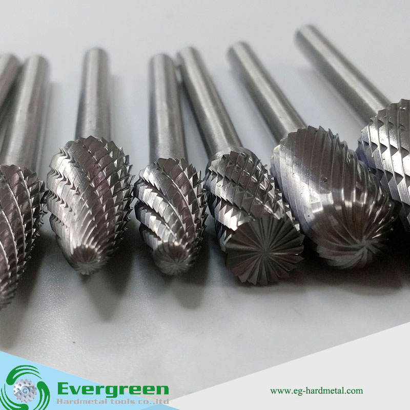Good Quality Tungsten Carbide 1/8" Shank Imperial Sizes Deburring Charmfering Rotary Burrs