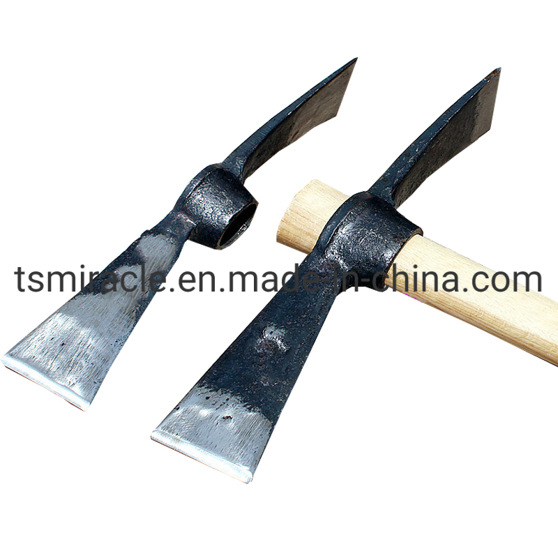Wooden Handle Pickaxe Garden Tools Small Farming Digging Forging 65 Steel Pickaxe