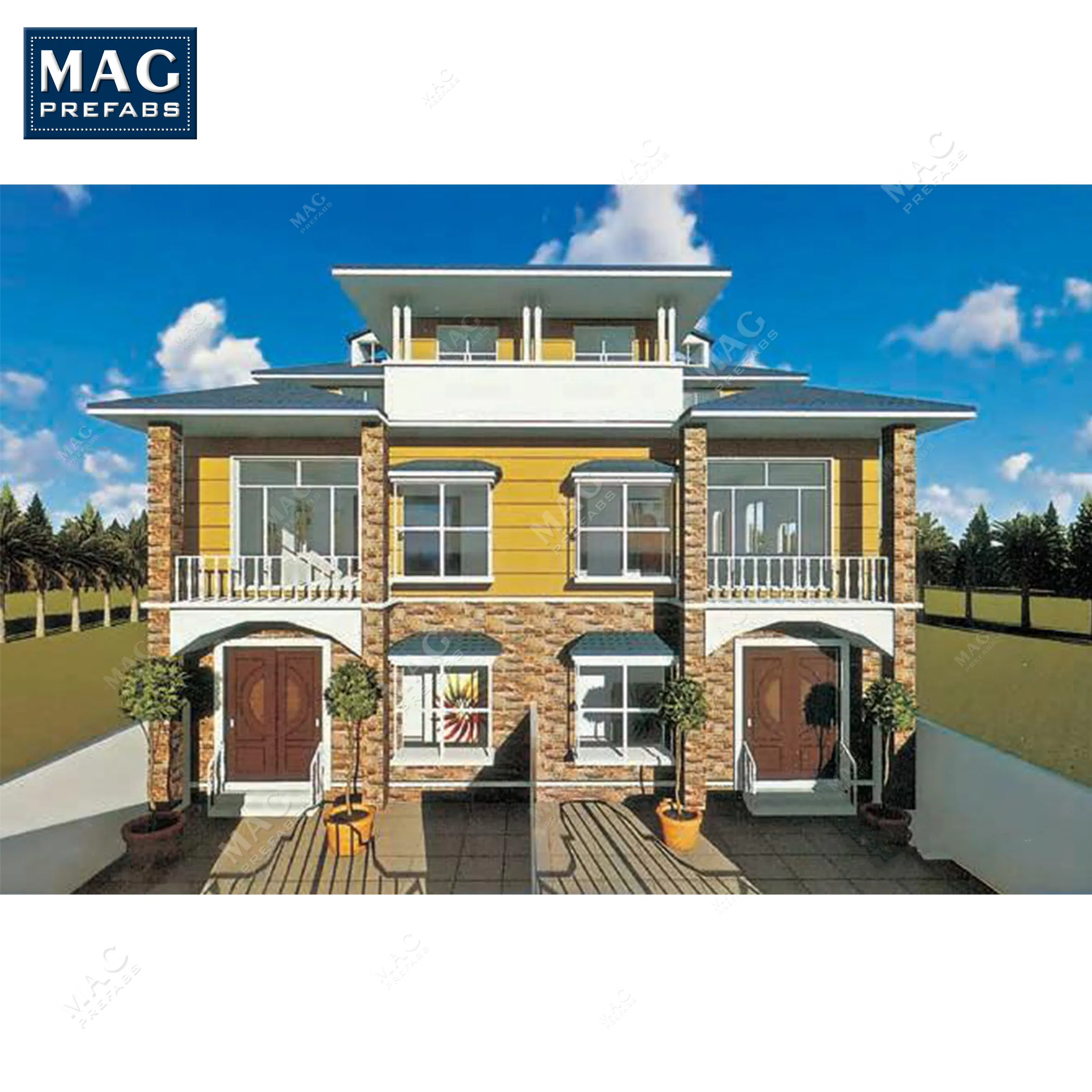 Highly Recommended Light Steel Building Apartment Style Prefab House with Modern Luxury Villa