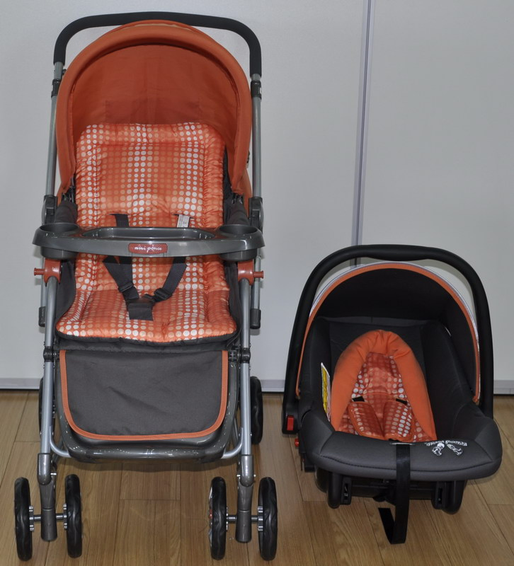 Bubble Design Red Pink Green Cyan 2-in-1 Baby Stroller and Basket Made in China