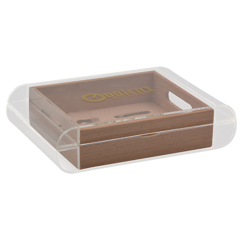 High-Quality Cedar Solid Wood Cigar Humidor Drawer with Transparent Acrylic Storage Case