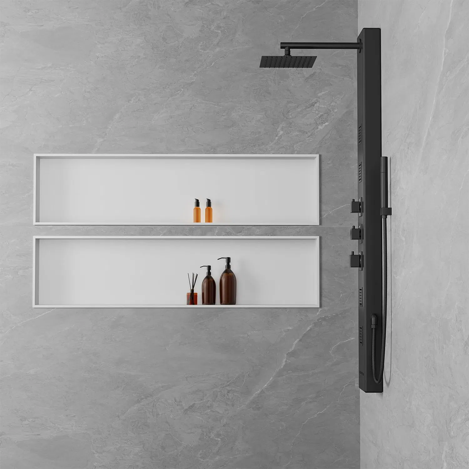 Modern Large Stainless Steel Customized Recessed Rectangle Wall Niche in Shower for Tiles