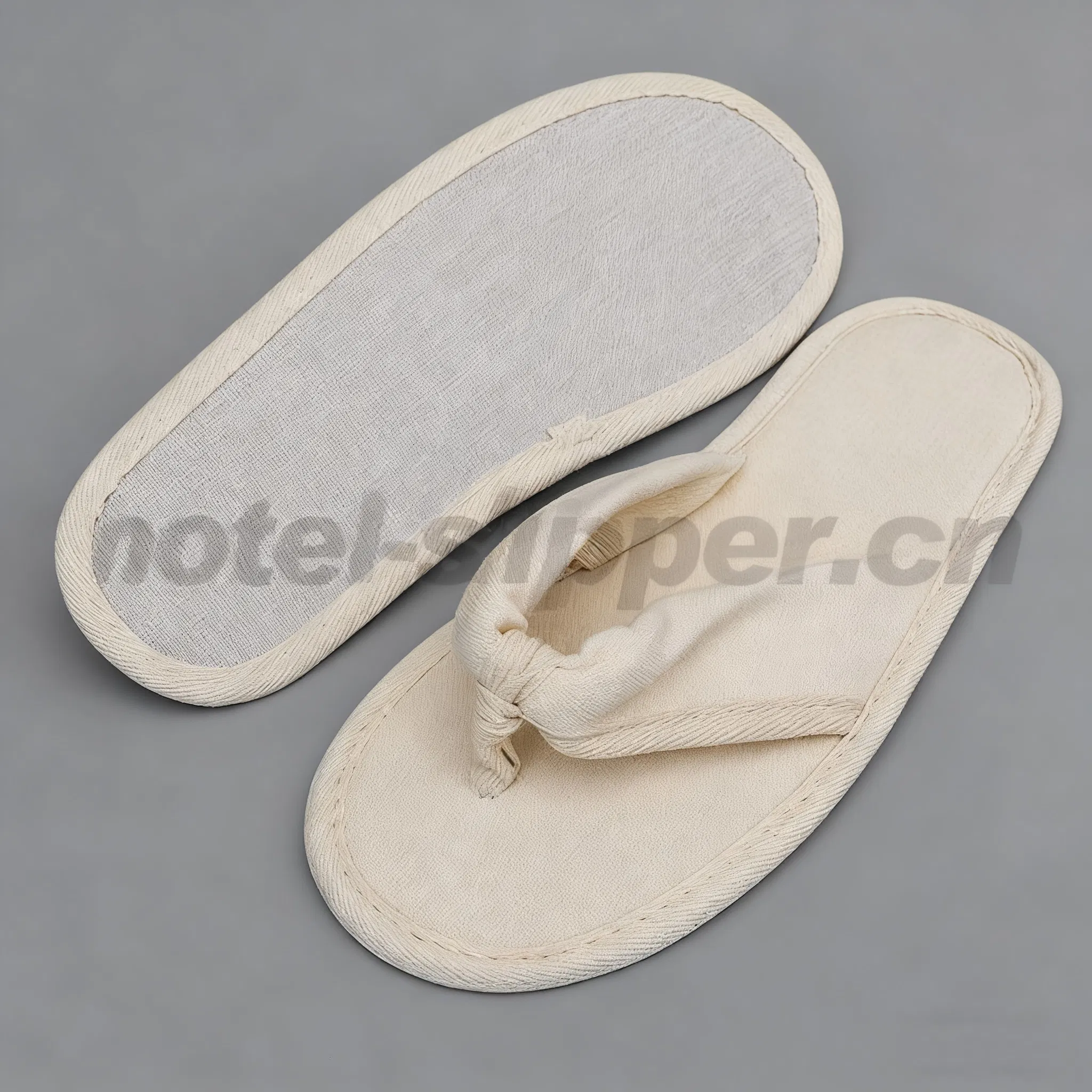 High-End Hand Made Hotel Slippers with Soft EVA Outsole and Velour Design