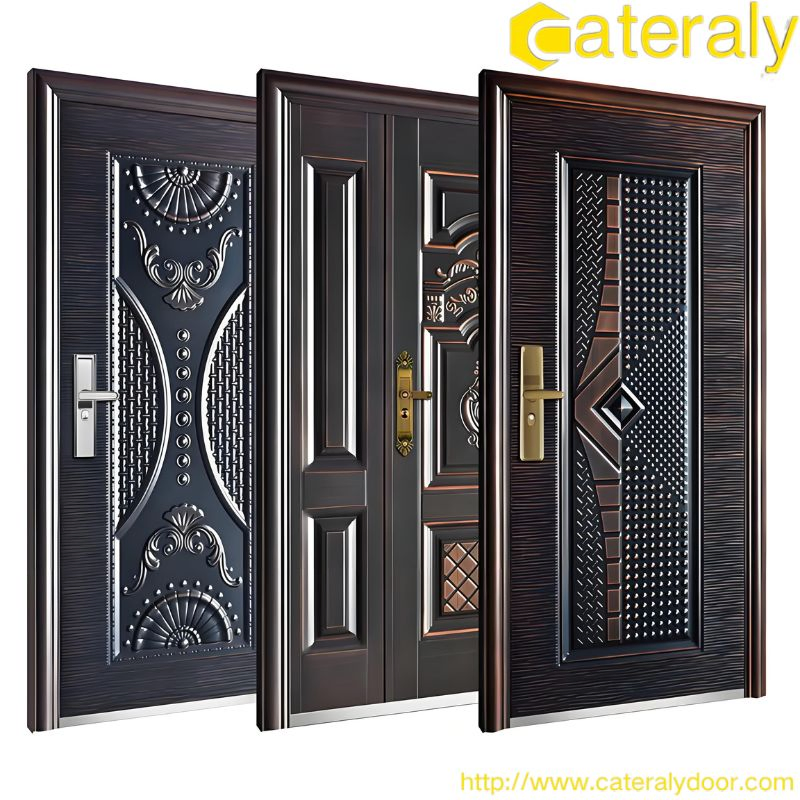 Cateraly Soundproof Residential Security Door with Versatile Features and Adjustable Hinges with Hardware