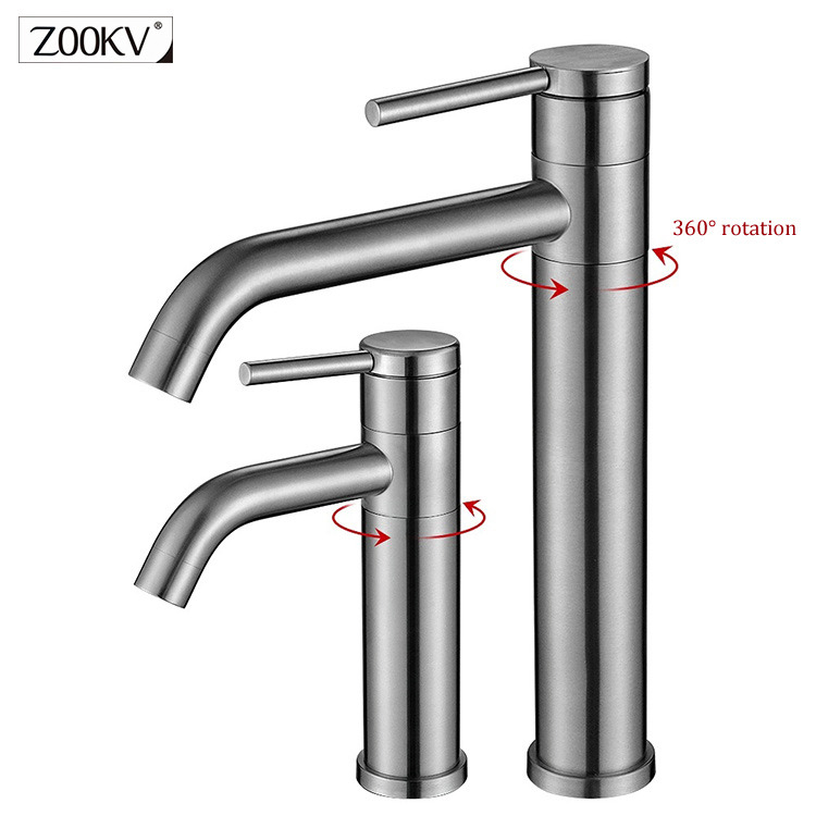 Taller Lavatory Brass Faucet Mixer Fixture Plumbing with Matte Black Finishing Bathroom Matte Black Sink Faucet