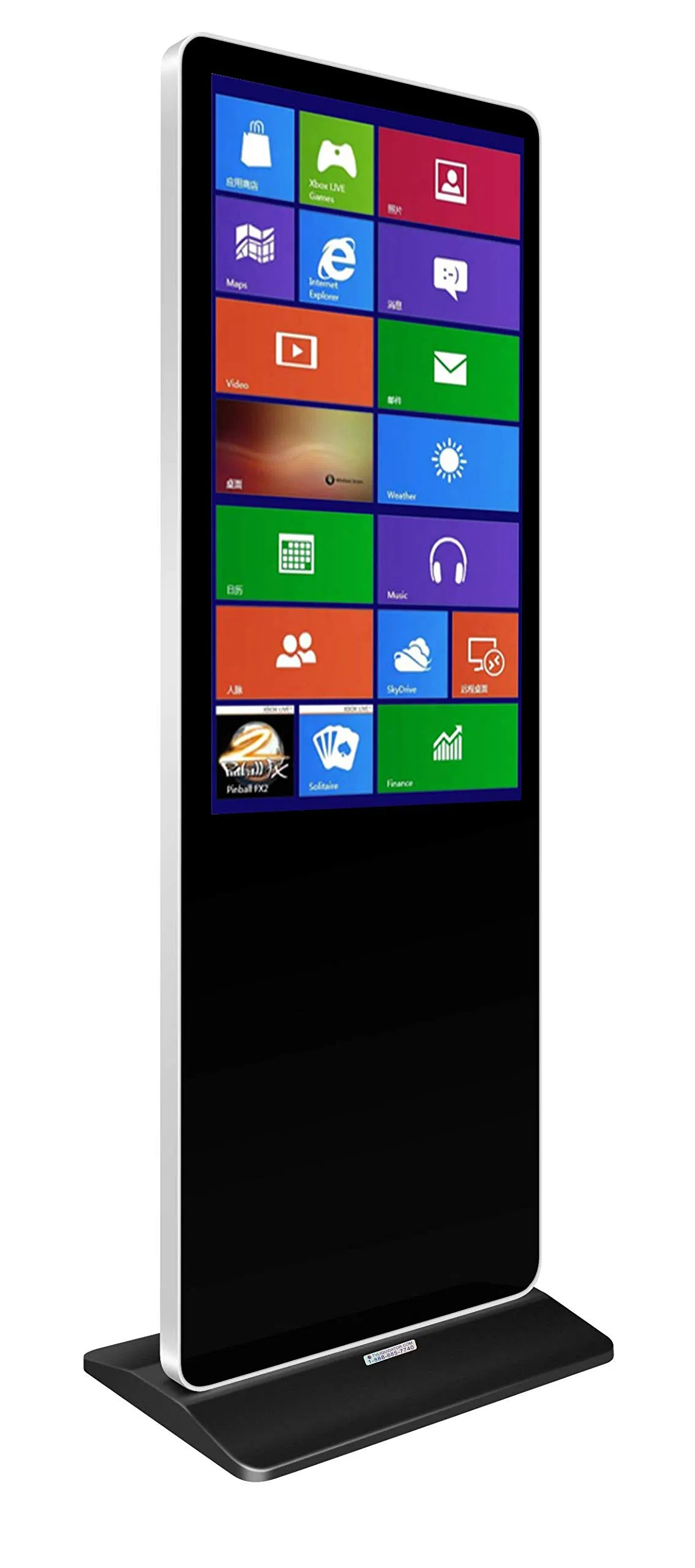 Рекламный напольный киоск с сенсорным экраном 32-65 дюймов