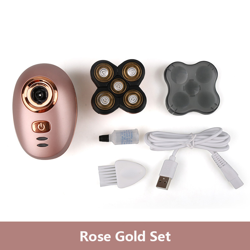 Five-Blade Self-Service Bald Head Artifact Rechargeable Waterproof Electric Shaver