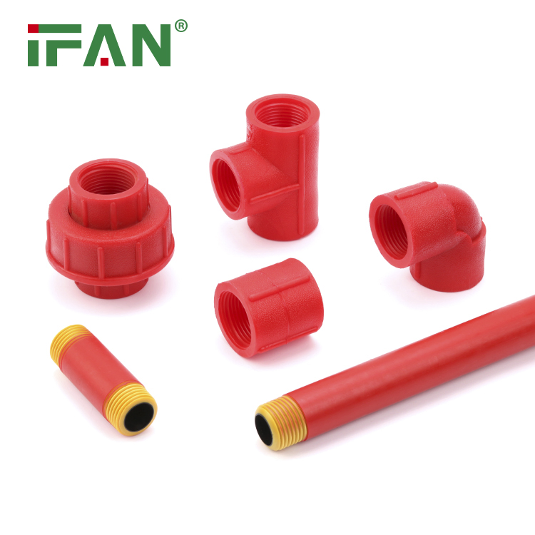 Ifan Free Sample Pph Pipes Fitting Red Color Pph Union 1/2"-1" Pph Fitting