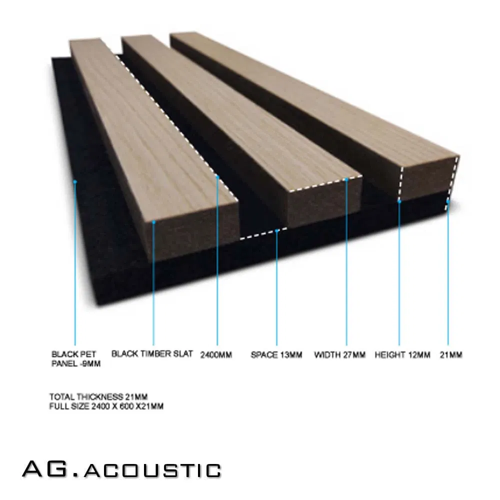 AG. Acoustic Sound Absorption Materials Wholesale Felt Board Slat Wall Panel