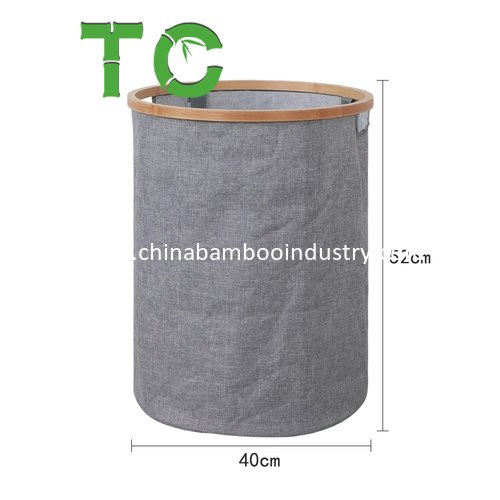 Cheap Price Bamboo Laundry Hamper Basket with Handle Collapsible Clothes Storage Bag Laundry Basket