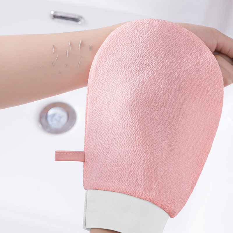 Hot Sale Customized Moroccan Hammam Bath Scrub Rayon Viscose Bath Scrub Mitt Peeling Turkish Silk Exfoliating Glove Body Mitt
