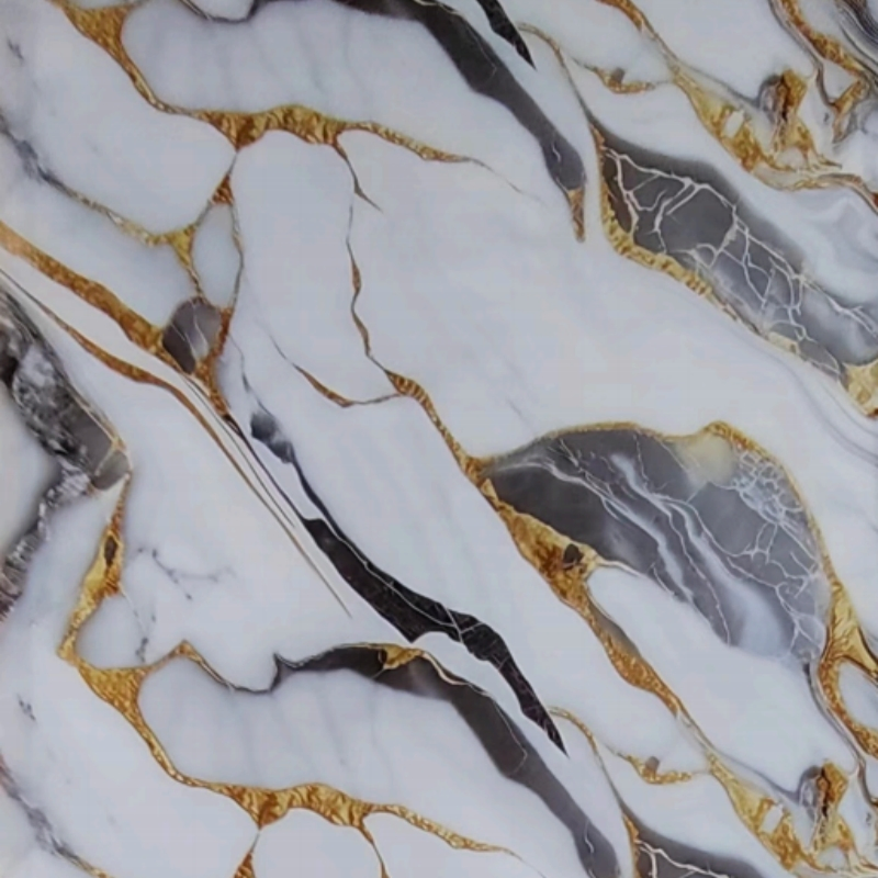 New Design Low Price Laser Golden Marble Self Adhesive Film Wallpaper Sticker Home Decorative PVC Film Sticker