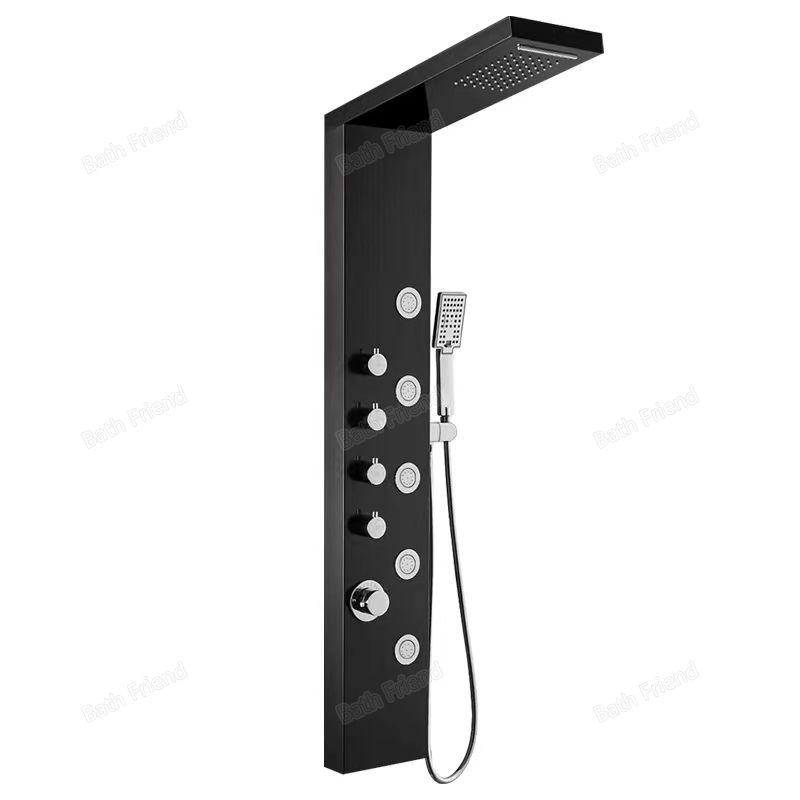 Modern Shower Set Rainfall Panel Shower Head Rainfall for Bathroom