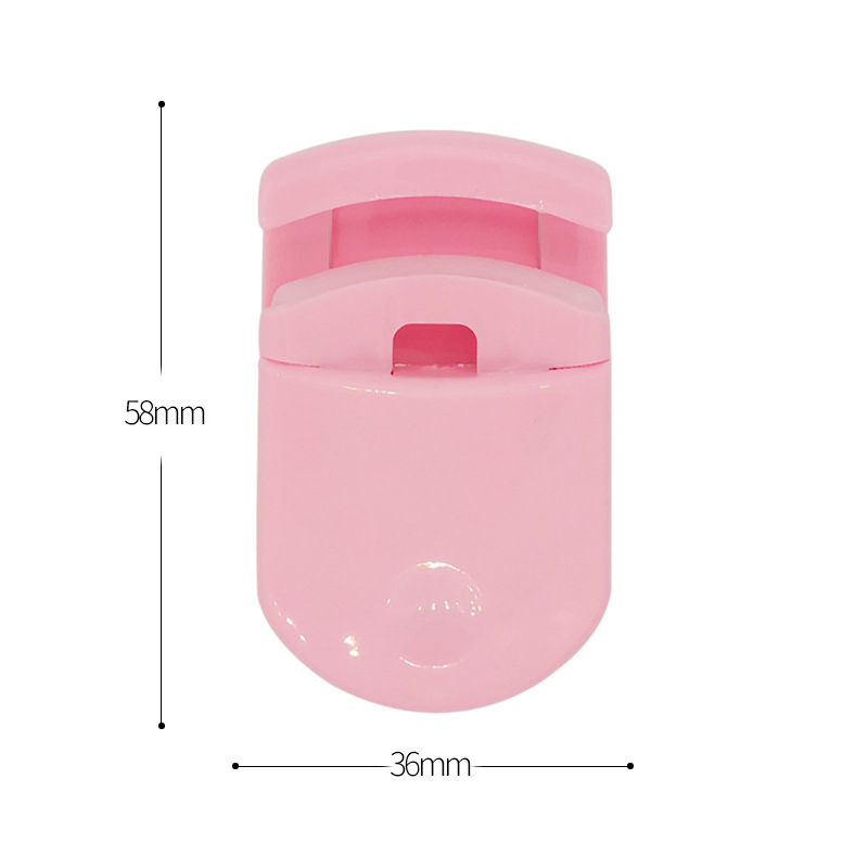 Makeup Tools Multi-Color Travel Plastic Mini Magic Curl Portable Eyelash Curler with 1 Silicone Refill Pads
