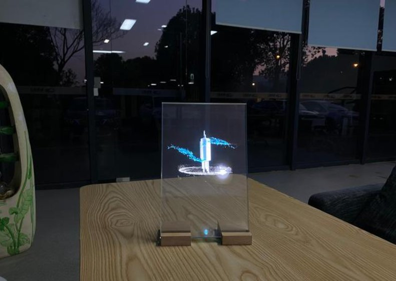 Stylish 3D Holographic Glass Showcase for Stunning Displays