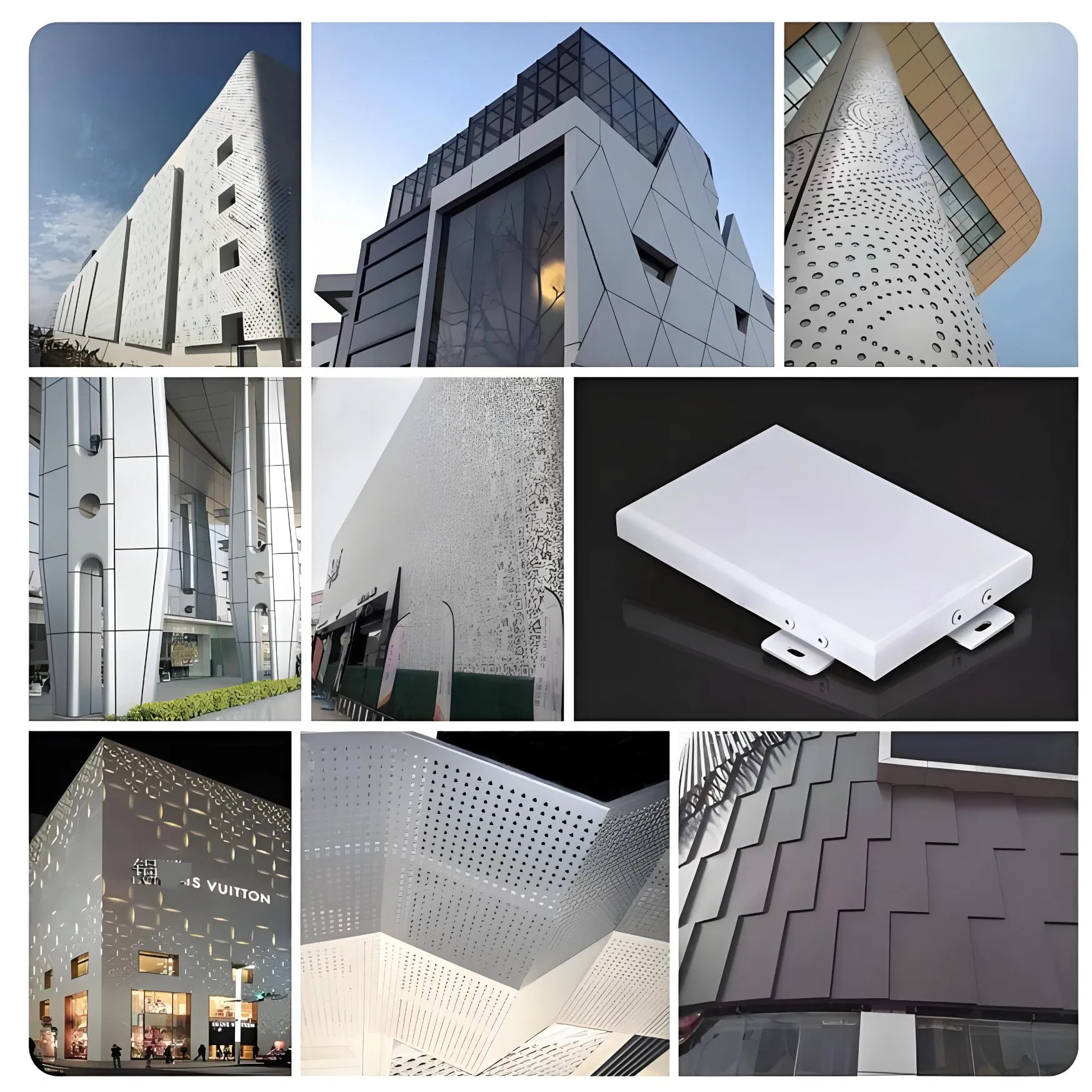 Factory Custom Aluminum Profile Panels Building Facade Wall Exterior Cladding Hotels Hospitals Parks Villa Made