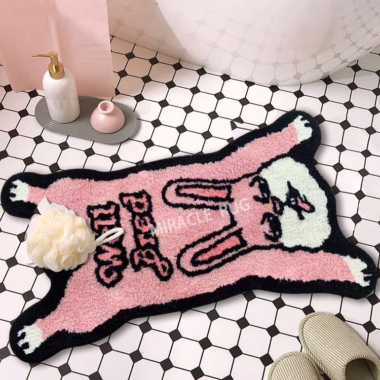 Bath Rugs Sets Absorb Water TPR Floor Mats Bathroom Extra Soft Luxury Bathroom Rugs Carpet Floor Non-Slip Bathtub Shower Mat