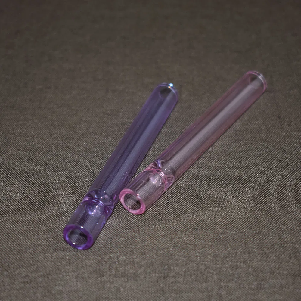 Wholesale Colorful 50 mm Cigarette Custom Logo Glass Tobacco Joint Tips