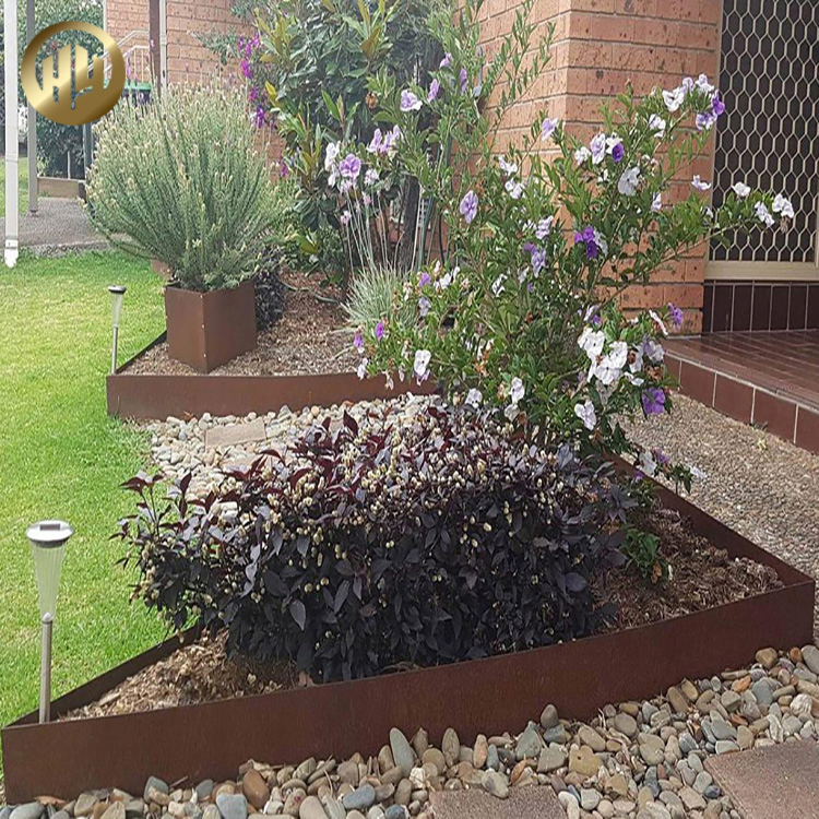 Factory Price Rusty Metal Garden Decoration Lawn Divided Border Landscape Edging