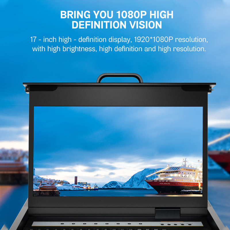 KVM-коммутатор 16 портов HDMI, 1U, с LCD 17"