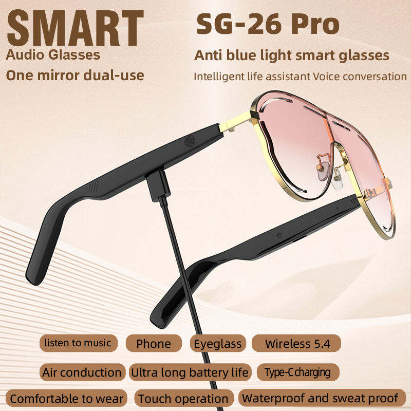 New Arrival Smart Glasses Music Call Voice Assistant Smart Glasses