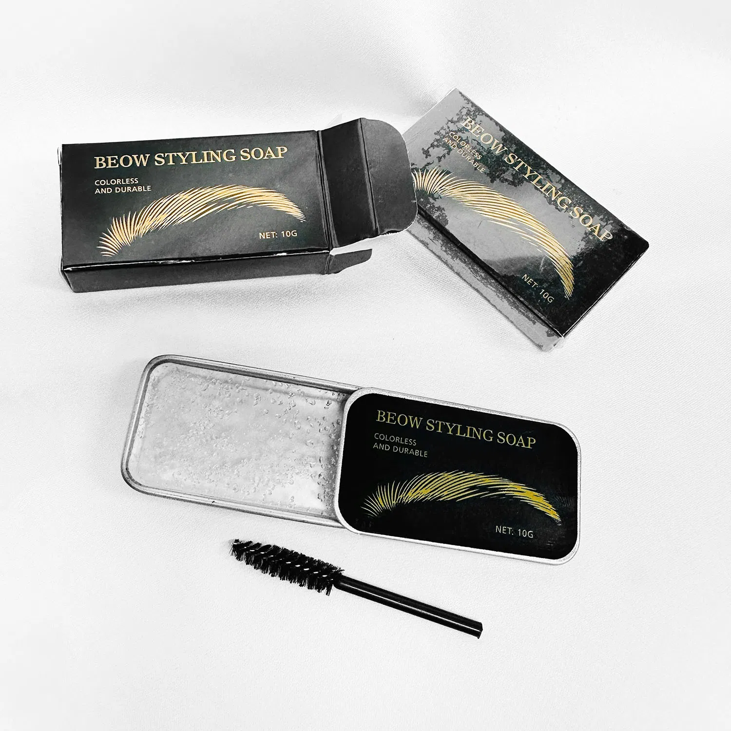 Natural Eyebrow Styling Wax Waterproof Long Lasting Eyebrow Shape Soap Eyebrow Styling Soap with Brush