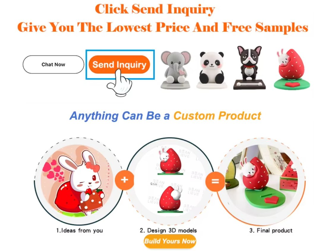 Desk Cartoon Fox Phone Stand Adjustable Cell Phone Animal Phone Holder