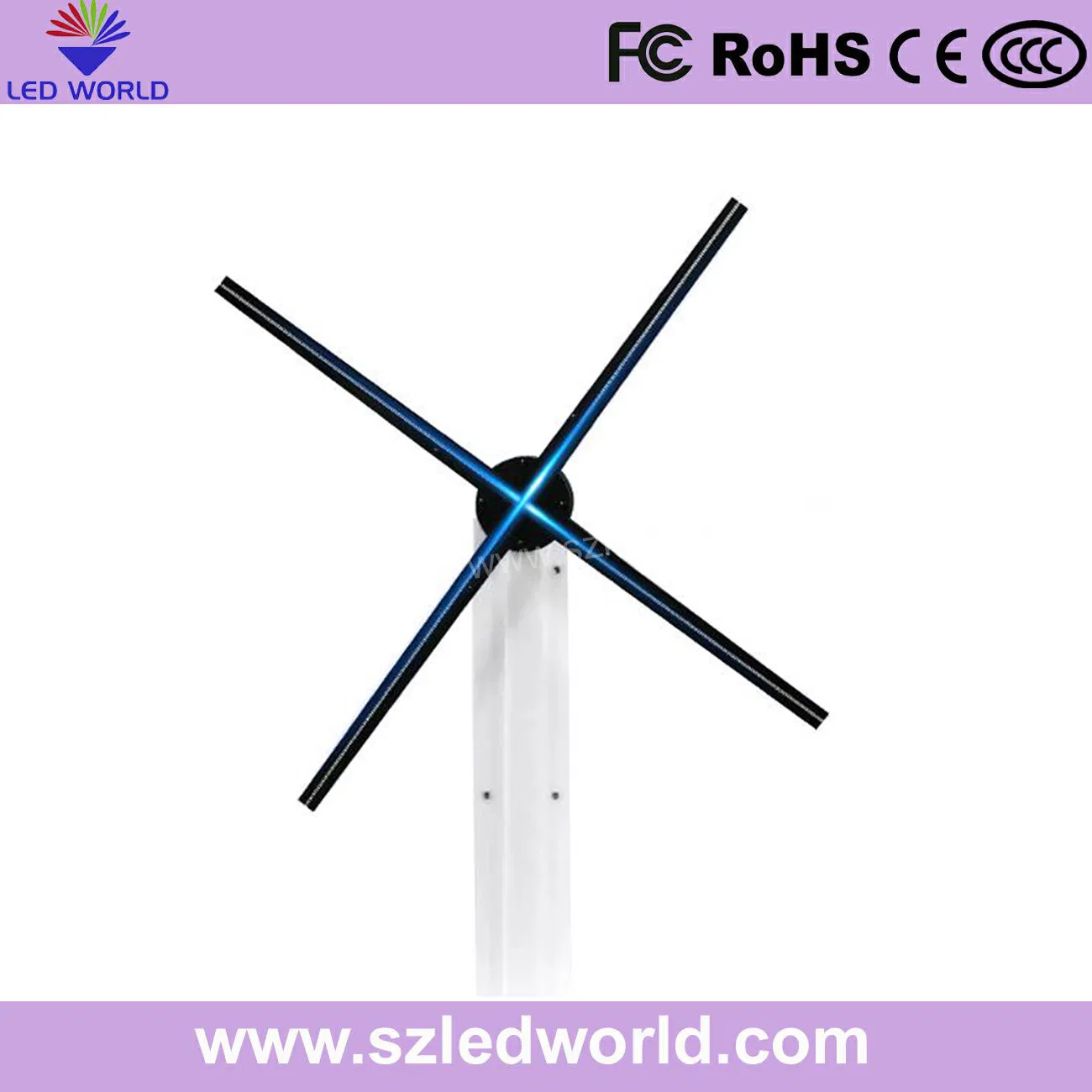 100cm 3D Hologram LED Display Screen Ball Fan Without 3D Glasses