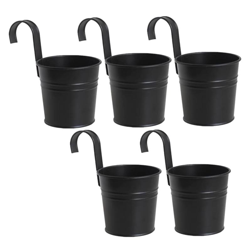 Ведро-кашпо металлическое подвесное для цветов