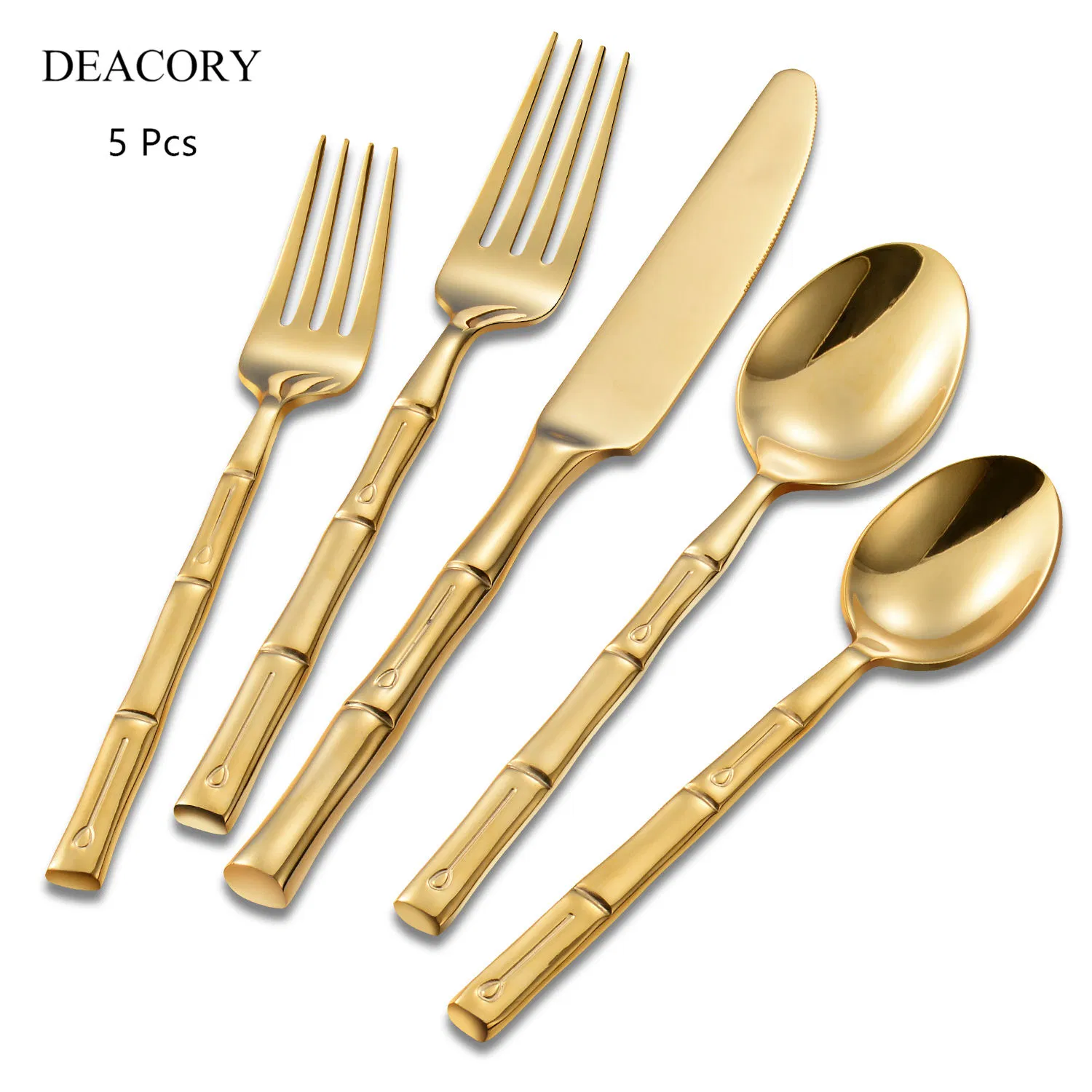 Wholesale Luxury Gold Wedding Flatware Stainless Steel Cutlery Set