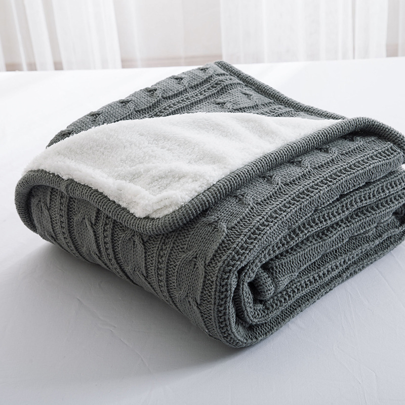 100% Polyester Sherpa Winter Coat Soft Fleece Printed Grid 100% Polyester Sherpa Fleece Faux Fur Plush Blanket