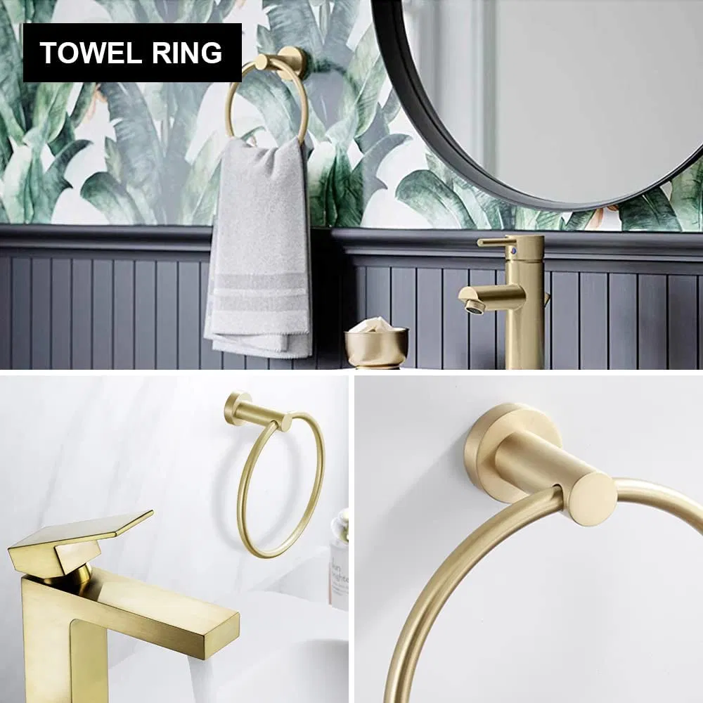 Комплект аксессуаров для ванной SUS304 Gold Brushed