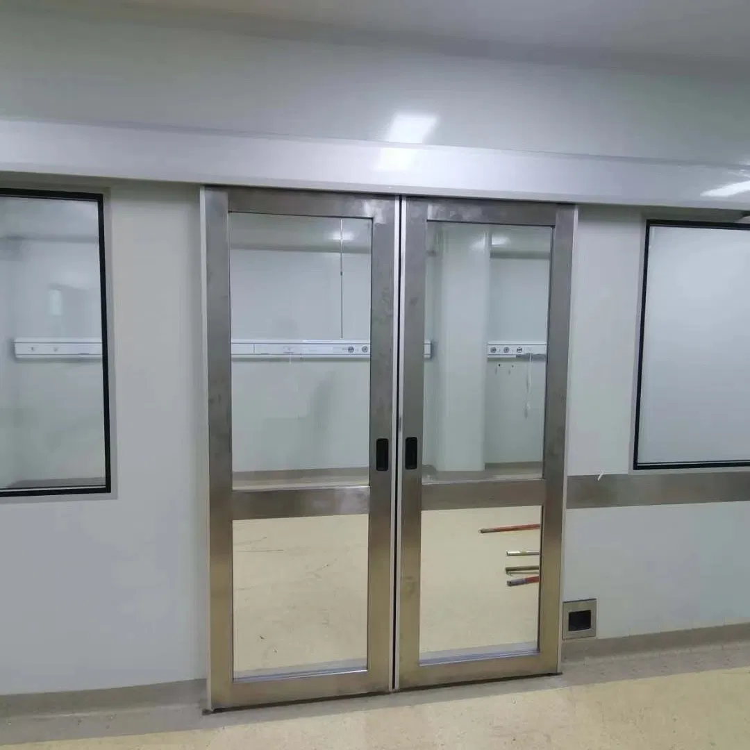 Innovative Automatic Double-Door with Embedded Handle for ICU and Labs