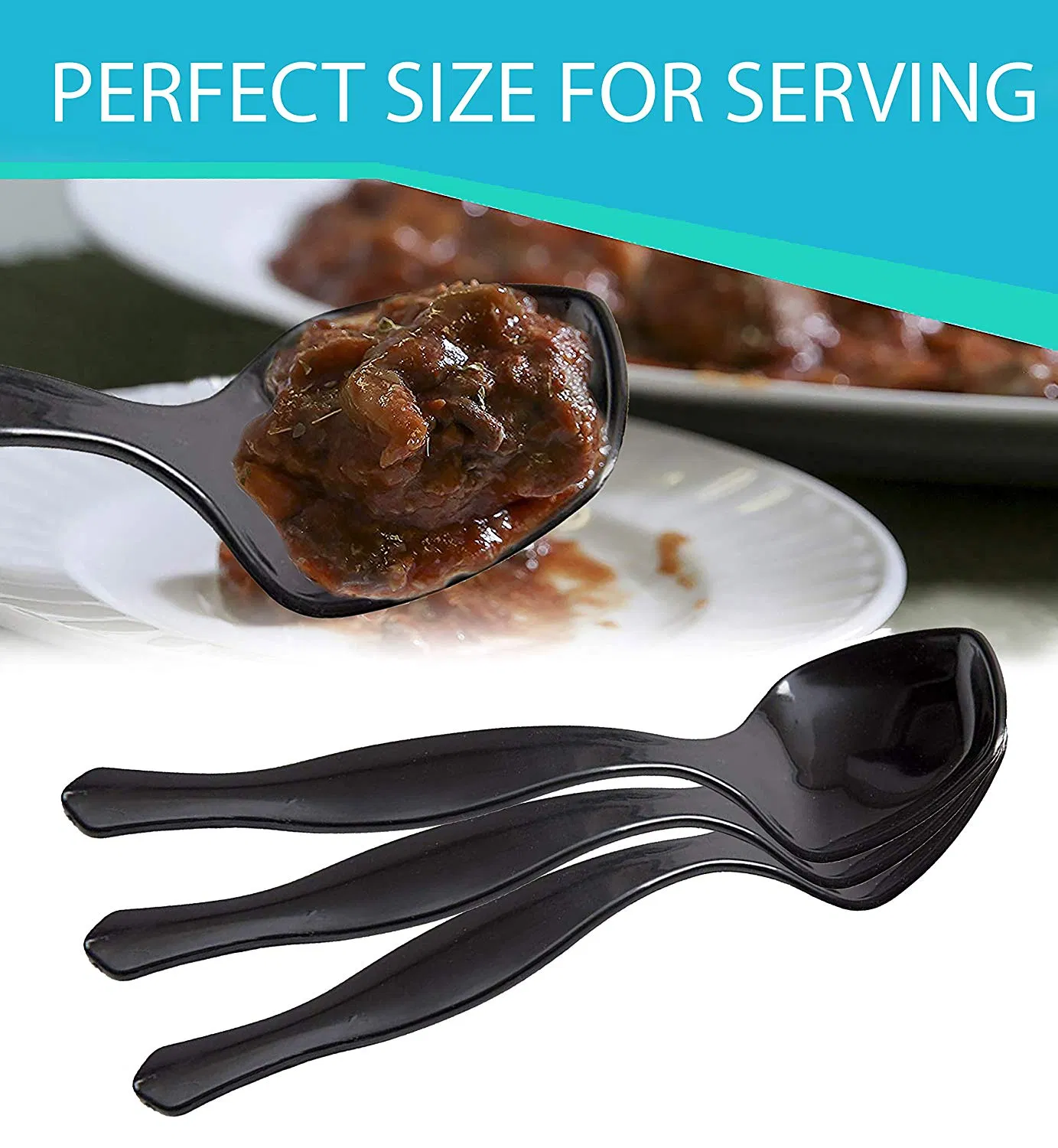 Disposable Plastic Utensil, 8.5" Serving Spoon (PS)
